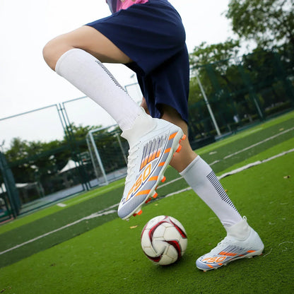 Nouvelles chaussures de football pour hommes, antidérapantes TF/FG, chaussures de sport confortables pour garçons et femmes, chaussures de sport à la cheville, chaussures de football professionnelles, baskets