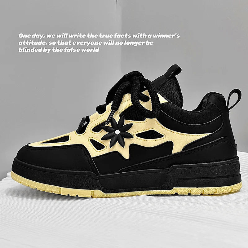 Zapatillas de moda para hombre, estilo urbano y skate, de marca de lujo, para entrenamiento, con malla transpirable, calzado casual masculino