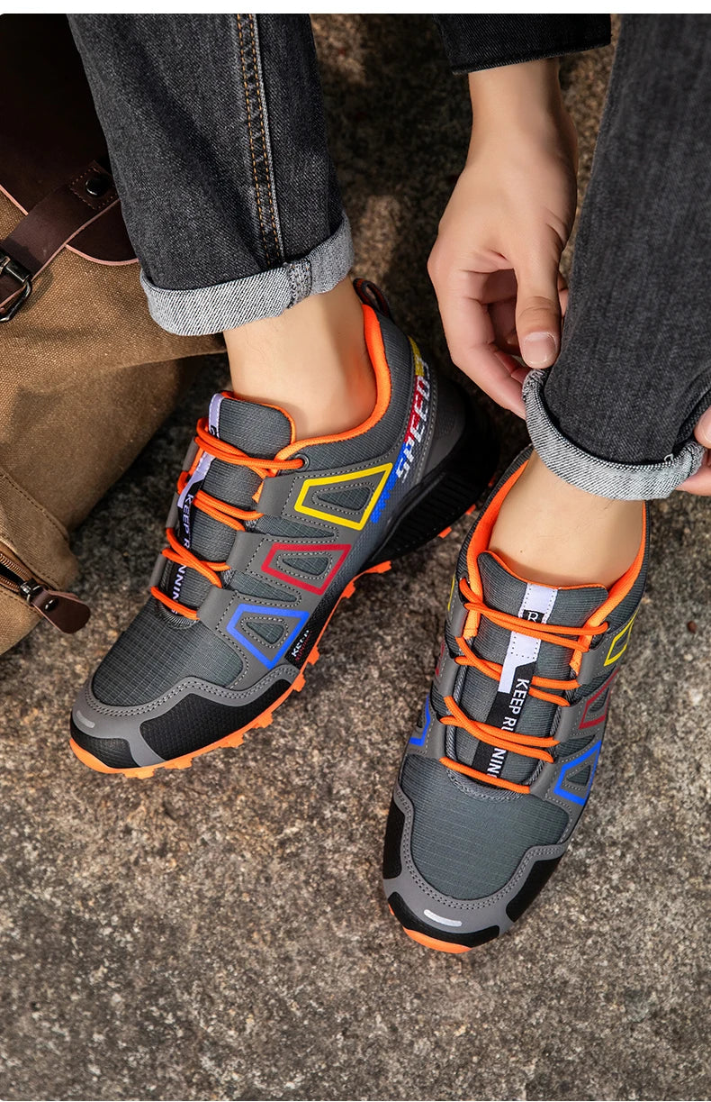 Zapatillas de ciclismo para hombre, calzado outdoor de montaña y cross-country, antideslizante y resistente al desgaste, para entrenamiento de ciclismo y senderismo