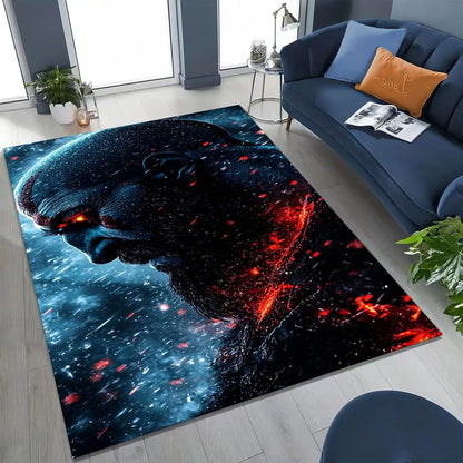 Classics God of War Kratos 3A Game Gamer Rug for Bedroom Living Room Sofa Home Doormat Decor, Large Kids Play Non-slip Floor Mat