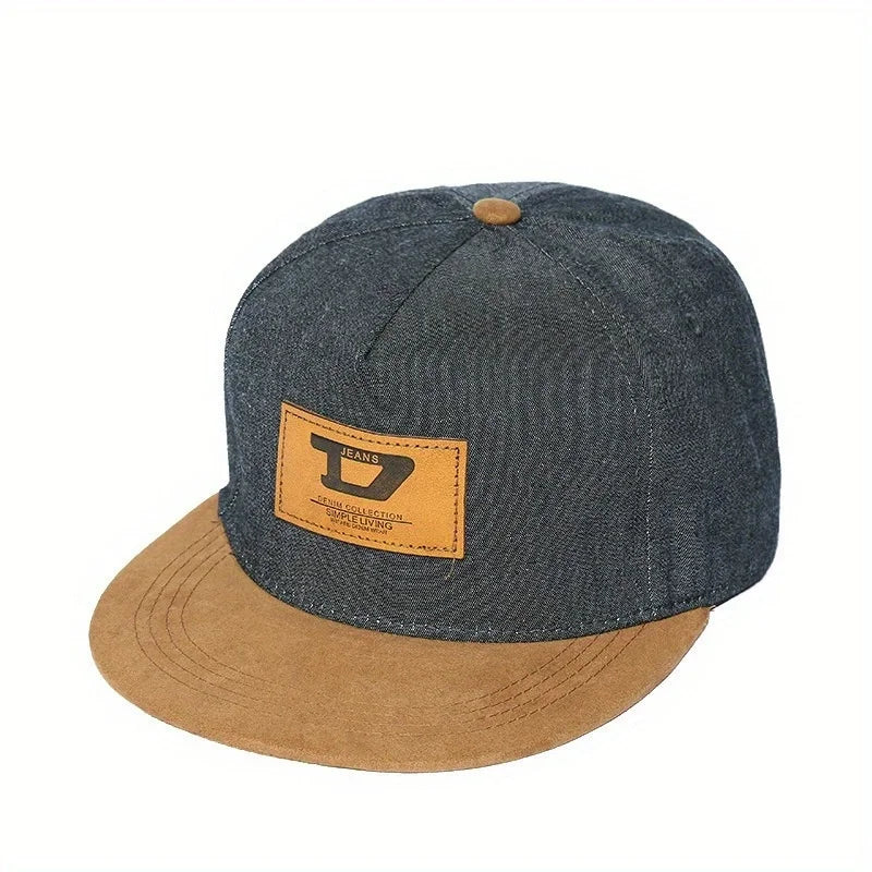 H Hip Hop Baseball Cap Flat Brim Hat Men's and Women's Casual Street Dance Outdoor Couple Visor Hat