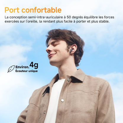 QCY HT10 AilyBuds Pro+ ANC Wireless Earphone Hi-Res Audio with LDAC Bluetooth 5.3 Earbuds 6 Mic AI HD Call Multipoint Connection