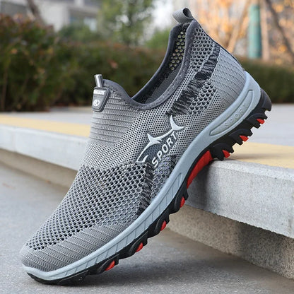 Letnie sneakersy męskie – sportowe buty męskie z siateczki, oddychające buty sportowe z płótna, lekkie sneakersy, tanie buty, wyprzedaż
