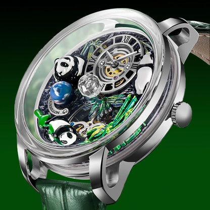 PINDU Panda National Treasure Series Mechanical Watch Men M2791B Movement Sapphire Mirror Waterproof Automatic Mechanical Watch