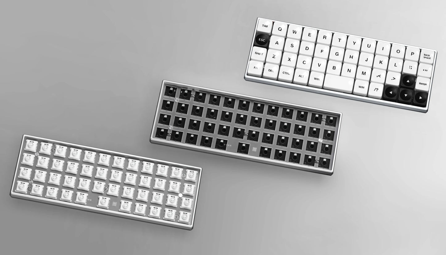 Chosfox GEONIX48 Rev.2 Low Profile Keyboard Single/Three Mode Portable Mechanical Keyboard Kit For LOW MX Switch Support QMK/VIA
