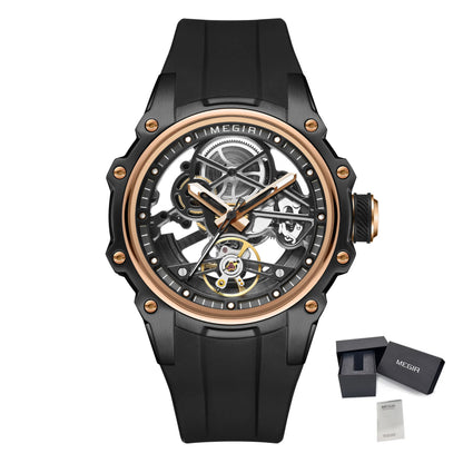 MEGIR Fashion Men's Full Automatic Watches Hollow Out Luminous Sports Mechanical Watch Waterproof Wristwatches Reloj Hombre 2243