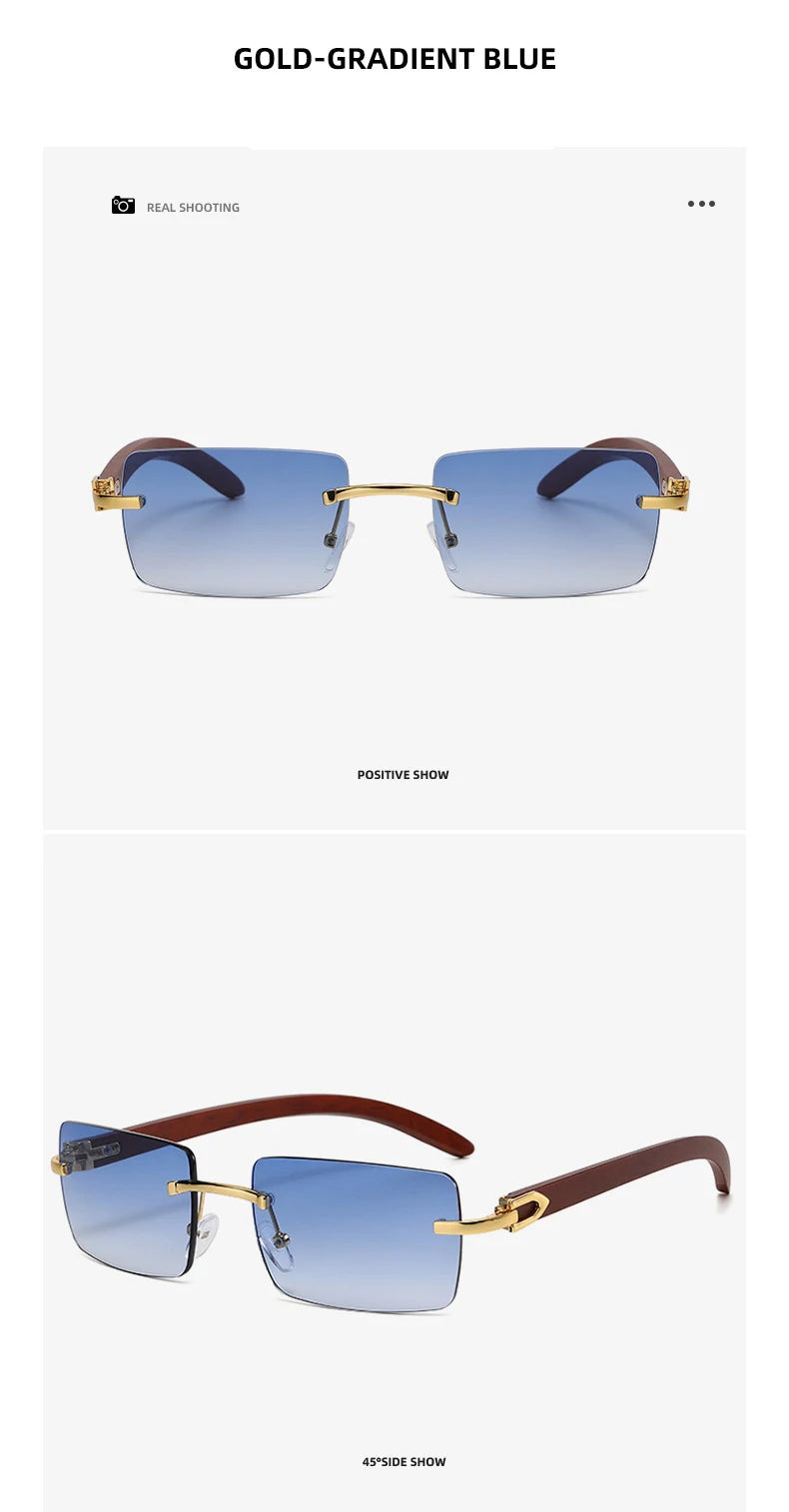 2025 New Frameless Fashion Sunglasses for Unisex Vacation Casual Driving Sun Shades Classic Outdoor Vacation Riding Sun Glasses
