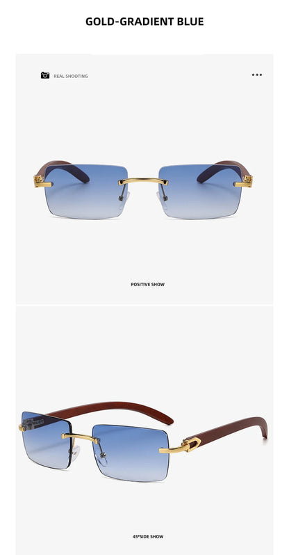 2025 New Frameless Fashion Sunglasses for Unisex Vacation Casual Driving Sun Shades Classic Outdoor Vacation Riding Sun Glasses
