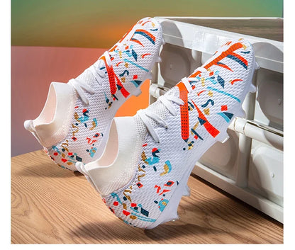 Nouvelles chaussures de football pour hommes, chaussures de sport professionnelles pour l'extérieur, antidérapantes, chaussures d'entraînement, baskets, chaussures de football pour terrain gazonné, ultralégères, unisex