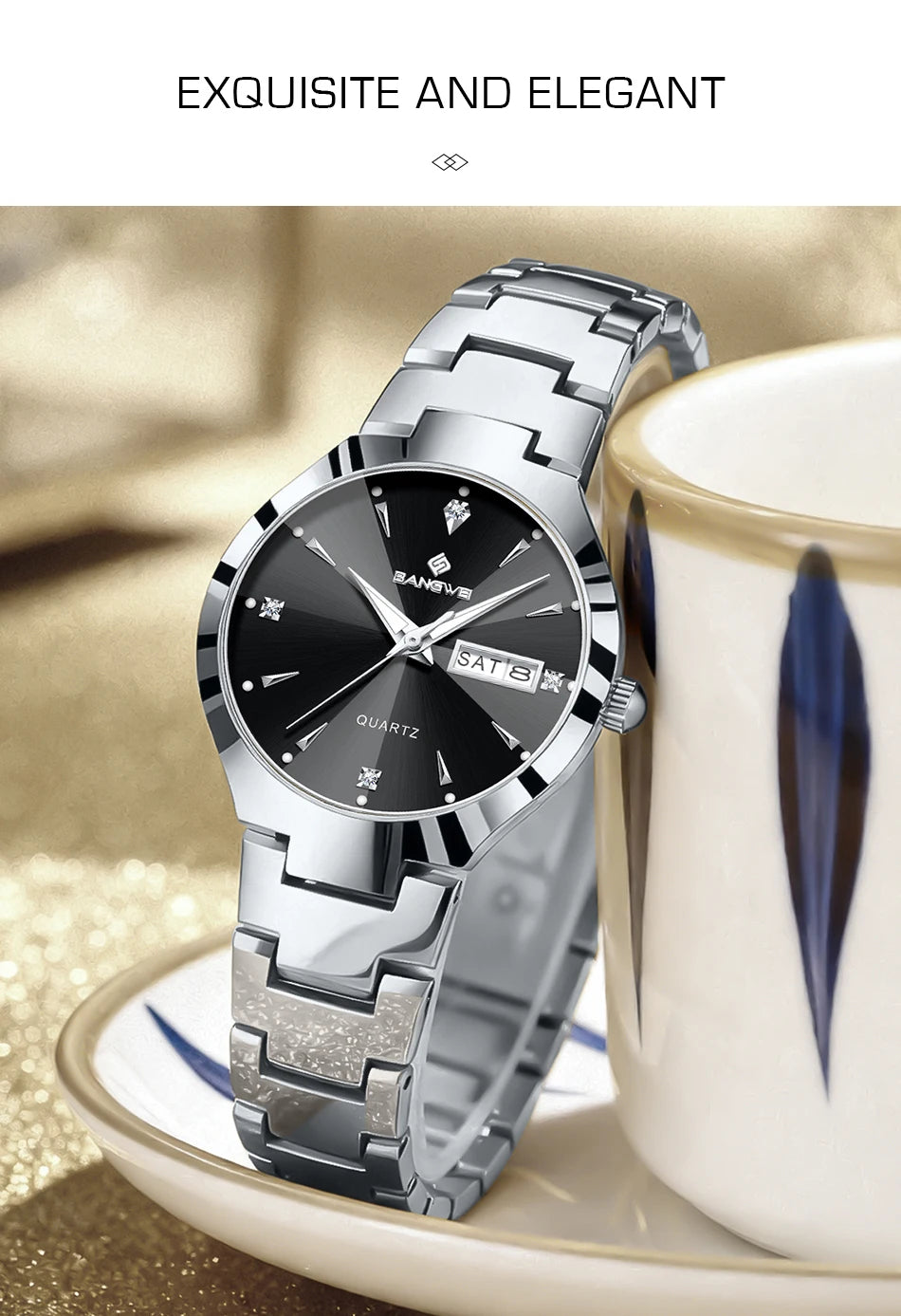 BANGWEI 2026 NEW Women's Watch Fashion Waterproof Luminous Elegant Weekly Calendar Exquisite women's quartz wrist watch reloj