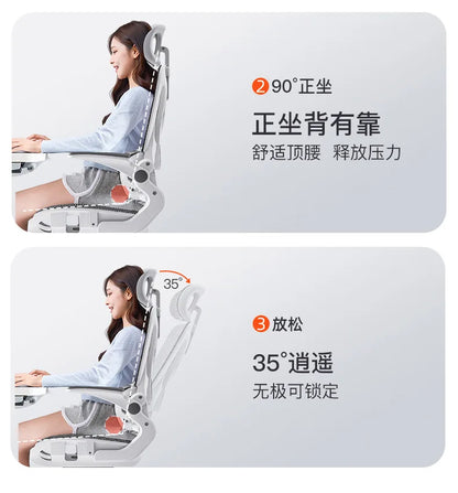 Ergonomic Gaming Chair 3D Lumbar Support Racing Swivel Adjustable Breathable Mesh High Density Sponge Seat Silla De Escritorio