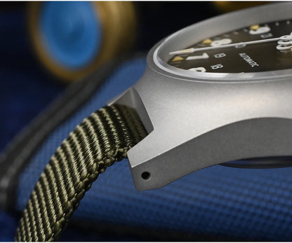 San Martin Pilot Watch 38mm NH35 Retro Military Automatic Mechanical Wristwatch Bead Blasted Case Waterproof 100m SN0137