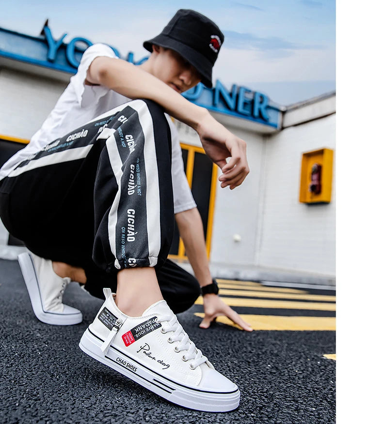 2025 été hommes toile baskets basses décontracté respirant chaussures pour adolescent à la mode léger jeunesse Streetwear confort chaussures