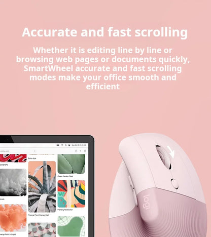 Logitech Lift Ergonomic Bluetooth Wireless Mouse Vertical Mouse Small Mouse Business Office 3 Devices Switch In Seconds