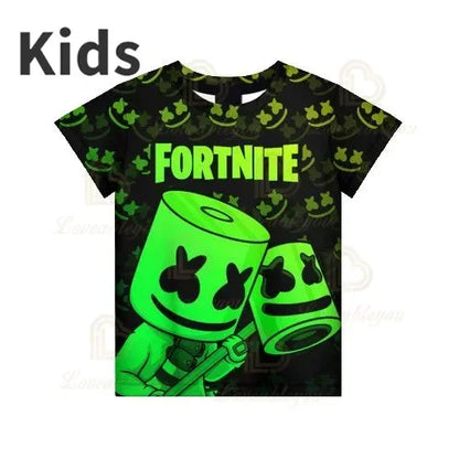 T-shirt 3D Red Jade Fortnite Anime Battle Royale per uomo, donna e bambini - T-shirt Pelly, regalo di compleanno per ragazze e ragazzi