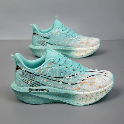 Zapatillas de running con placa de carbono 2026, amortiguación para maratón, deportivas para hombre y mujer, transpirables, ligeras, cómodas, atléticas y antideslizantes