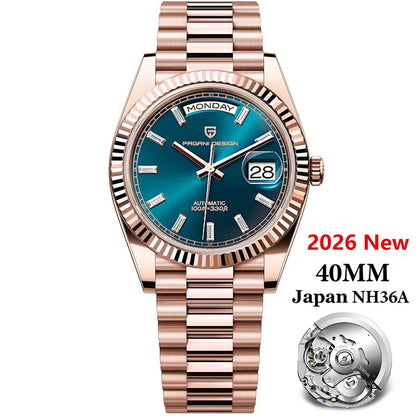 PAGANI DESIGN 2026 New DD40 NH36A Men's Watches Luxury Automatic Mechanical Watch For Men AR Sapphire Glass Date Wrist watch Men