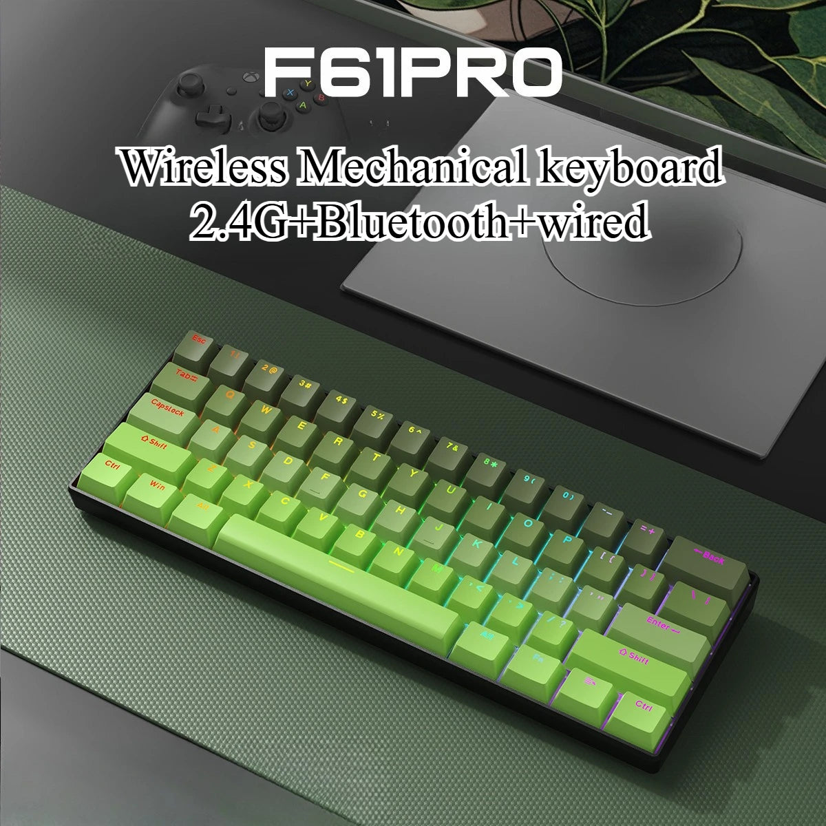 Keyboard Bluetooth Wireless Mechanical keyboards rgb Gamer teclado para tablet mecanico 60% ipad Backlit Mini usb key board