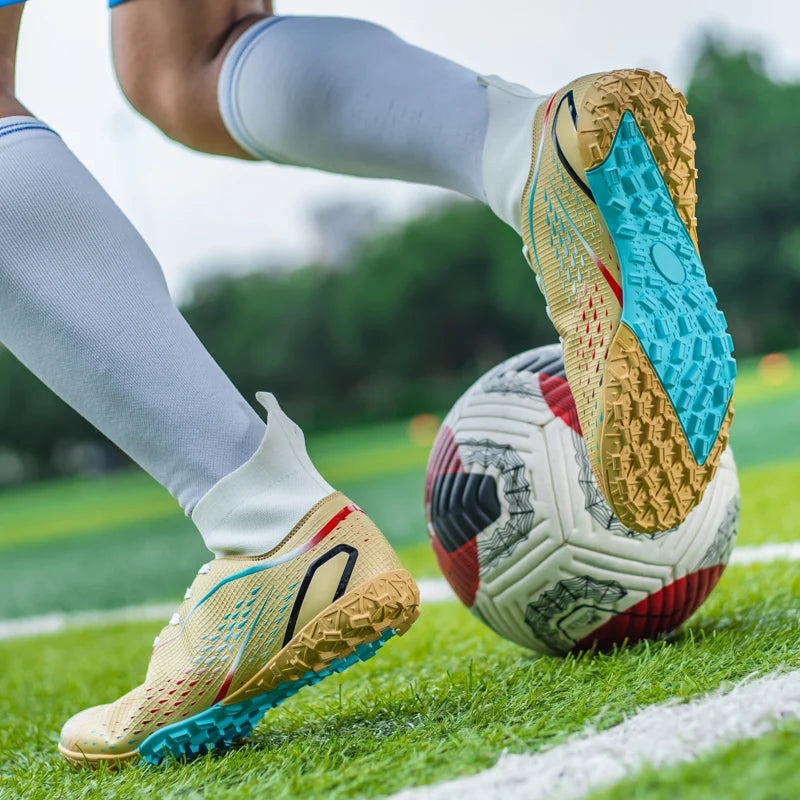 Men Football Boots Professional Outdoor Unisex Soccer Shoes Soccer Training Turf Futsal Match Grass Cleats Non-slip Breathable