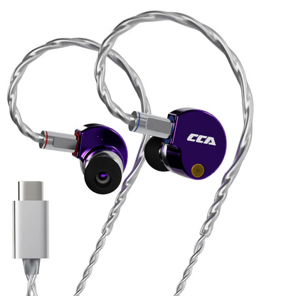 CCA Phoenix Metal Alloy Body 10mm Dual Magnetic Dynamic Coil HIFI Sound Quality In Ear Wired Esports Music Earphones