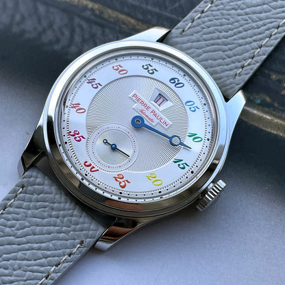 NEW Pierre Paulin Jumping Hour Men Watch Automatic St17 Mechanical Watch Steel Purplewatch Vintage Date Window 38mm Metal