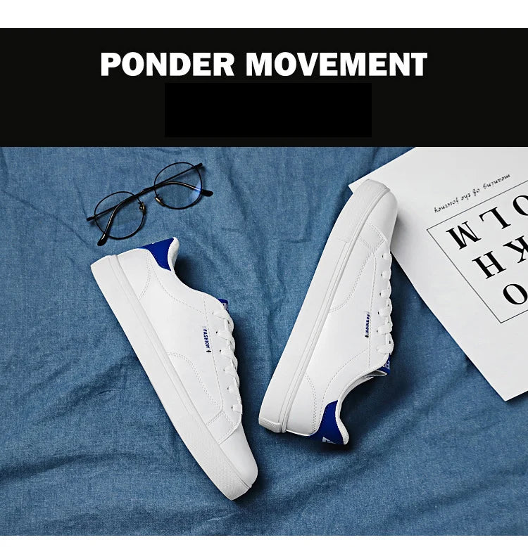 Men's Casual Skateboarding Shoes White Shoes Outdoors Leisure Sneakers Breathable Walking Shoes Flat Shoes Chaussure Homme 39-48