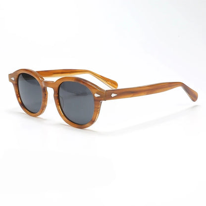Polarized Sunglasses Men Women Johnny Depp Lemtosh Style Sun Glasses Retro Round Acetate Frame UV400 Lens Oculos