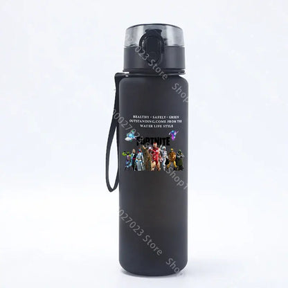 Borraccia sportiva Fortnites 650ML kawaii motivazionale, a prova di perdite, portatile e riutilizzabile, per outdoor, viaggi e palestra, nuovo regalo carino