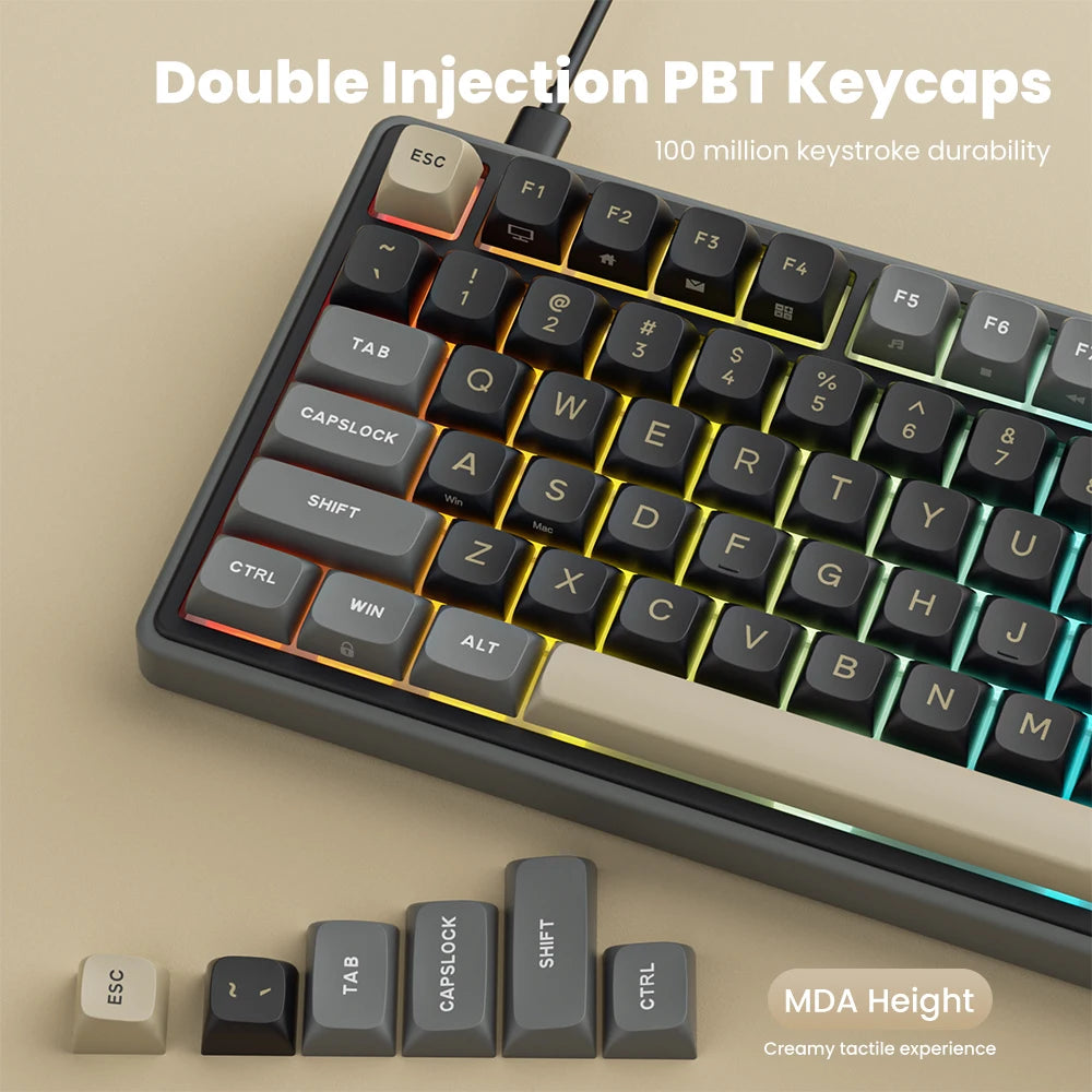 RK ROYAL KLUDGE R98Pro Gasket Wired Mechanical Keyboard 98 Keys RGB Hot-swappable Pluggable Button Gamer Keyboard PBT Keycaps