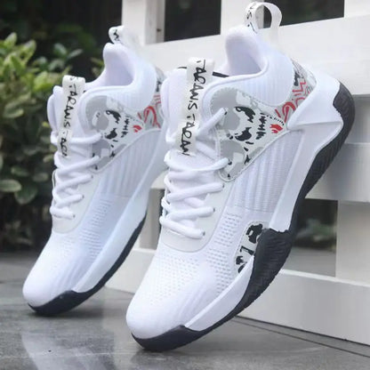 Nouvelles baskets antidérapantes pour hommes, chaussures de basket-ball montantes de luxe confortables, chaussures de course tendance et polyvalentes, chaussures décontractées