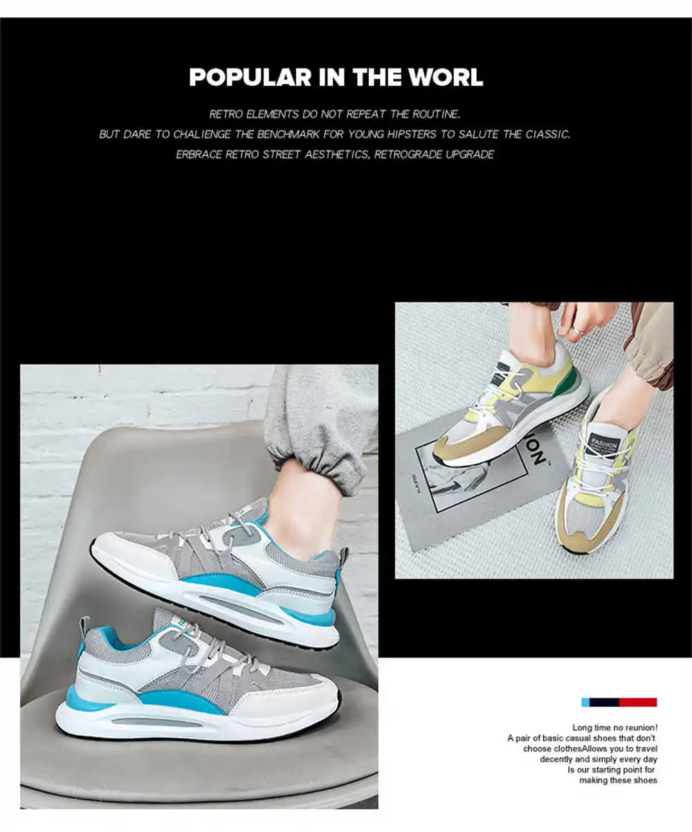 Large Dimensions Blue Tenni For Men Walking Sneakers Health Shoes Sport Shose Tenisky Best-selling Ternis Sneacker