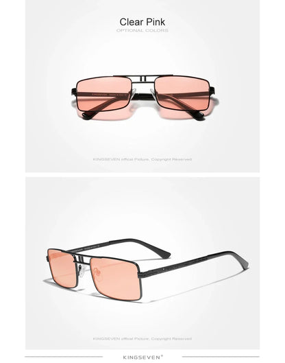 KINGSEVEN Brand Rectangle Frame Sunglasses For Men Polarized Design Glasses Fashion High Quality Driving Eyewear UV400
