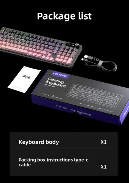 Wired Silent Keyboard Gaming Keyboard Magnetic Mechanical Wired for Pro Gaming Rapid Trigg 8000Hz 128K Rate
