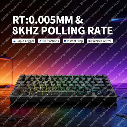 IROK MG75 PRO MG75 Max Magnetic Gaming Mechanical Keyboard RT0.001mm 8K 0.125ms Delay Aluminium RGB Hot Swap Wired Game Keyboard