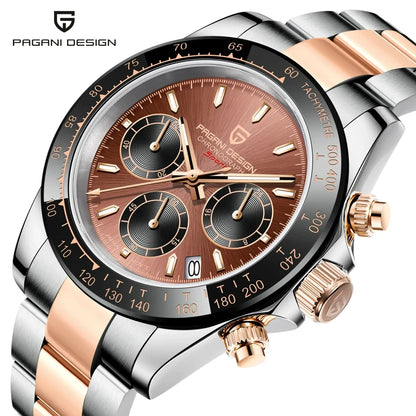 Reloj cronógrafo para hombre PAGANI DESIGN: reloj de pulsera de cuarzo de lujo, luminiscente y resistente al agua.