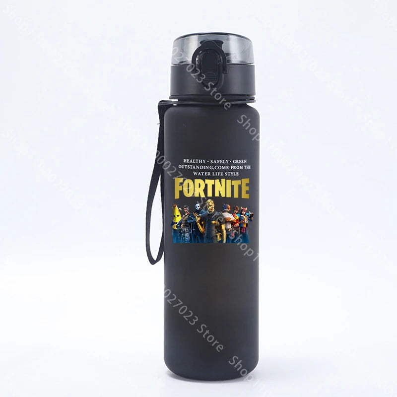 Borraccia sportiva Fortnites 650ML kawaii motivazionale, a prova di perdite, portatile e riutilizzabile, per outdoor, viaggi e palestra, nuovo regalo carino