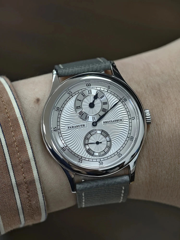 FARASUTE Manual Mechanical Men's Watch Seagull Movement Sapphire Crystal Business Waterproof Regulateur Men's Watch
