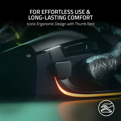 Original Razer Basilisk V3 Wired Gaming Mouse Gamer 26000 DPI Optical Sensor E-sports With RGB Lighting For PC Laptop