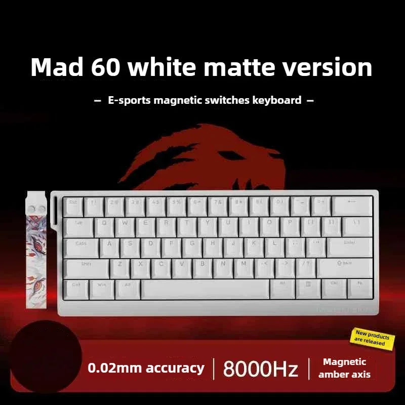 FGG MAD60 Gaming RGB Magnetic Axis Keyboard Game Dedicated Full Key Hot Swap Quick Response Entry Level Custom Gaming Keyboard