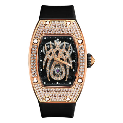 HANBORO Spider Collection Spider Ruby and Diamond Crafted Luminous Full Diamonds Luxury Women's Watch