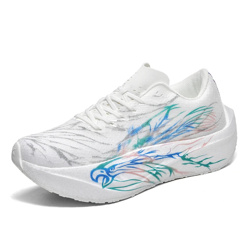 2026 New Eagle Pattern Running Shoes Carbon Plate Marathon Sports Shoes Ultra-light Breathable Cushioning Training Running Shoes