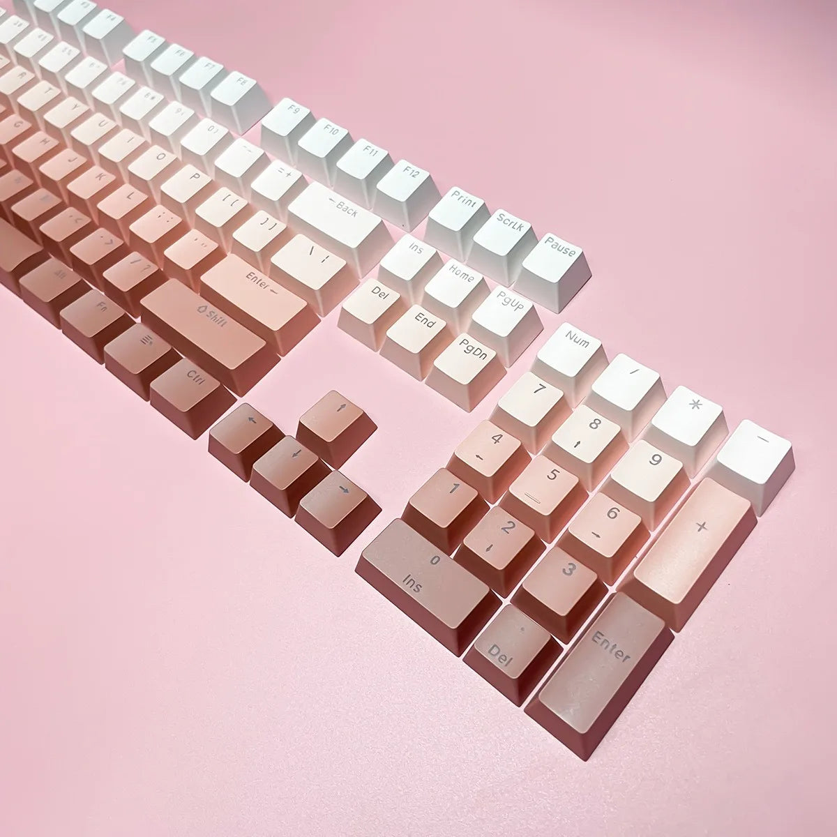 Black Pink Gradient Keycaps For Cherry MX Switch Mechanical Keyboard OEM Profile PBT Keycap Backlit RGB Gamer ISO Layout Key Cap