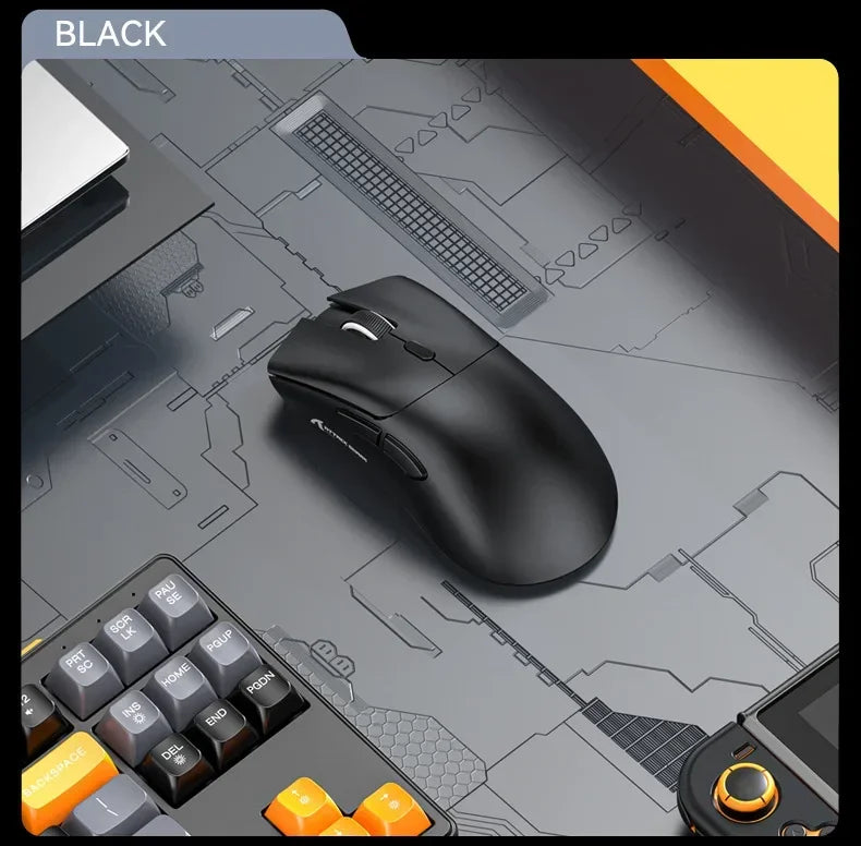 Ratón gaming inalámbrico Bluetooth Attack Shark R1 2.4G USB, 18K DPI, PAW3311, conectividad tri-modo, ligero 59g, para PC, portátil y Mac