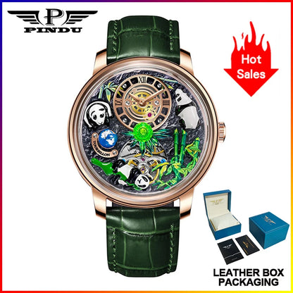 PINDU Panda National Treasure Series Mechanical Watch Men M2791B Movement Sapphire Mirror Waterproof Automatic Mechanical Watch