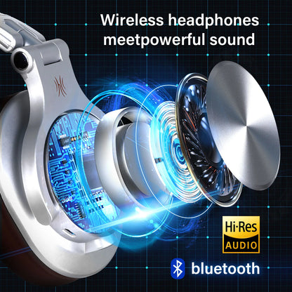 Oneodio Fusion A70 Wired + Wireless Bluetooth 5.2 Headphones For Phone With Mic Over Ear Studio DJ Headphone Recording Headset