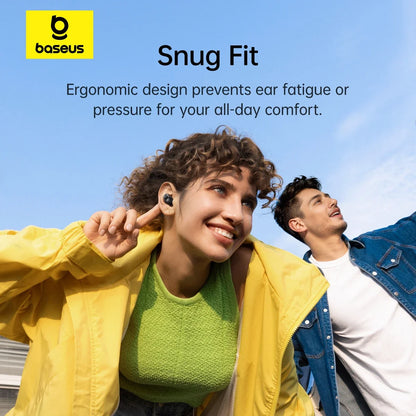 Baseus Bass BD1 Wireless Earphones Bluetooth 5.4 Mini Bean Earbuds 38H Playtime IP55 Waterproof Sports Headphones