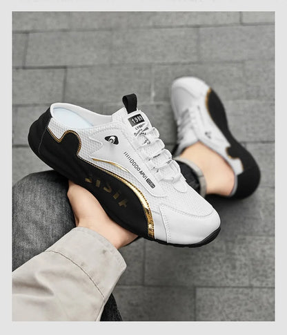 Grands chaussons pour hommes été respirant maille pantoufles mode chaussures décontractées à semelles souples pour hommes baskets légères Zapatos De Hombre