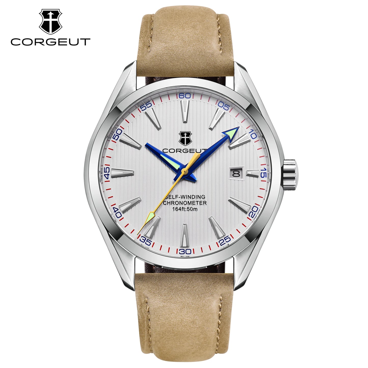 CORGEUT 41mm Luxury NH35 Movement Watch for Men Sapphire Glass Sport Clock Automatic Men's Watch Mechanical Watches