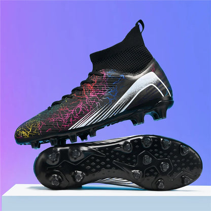 Nouvelles chaussures de football professionnelles pour hommes, chaussures de football antidérapantes, unisexes, respirantes, chaussures de futsal, nouvelles chaussures à crampons, livraison directe, ultralégères