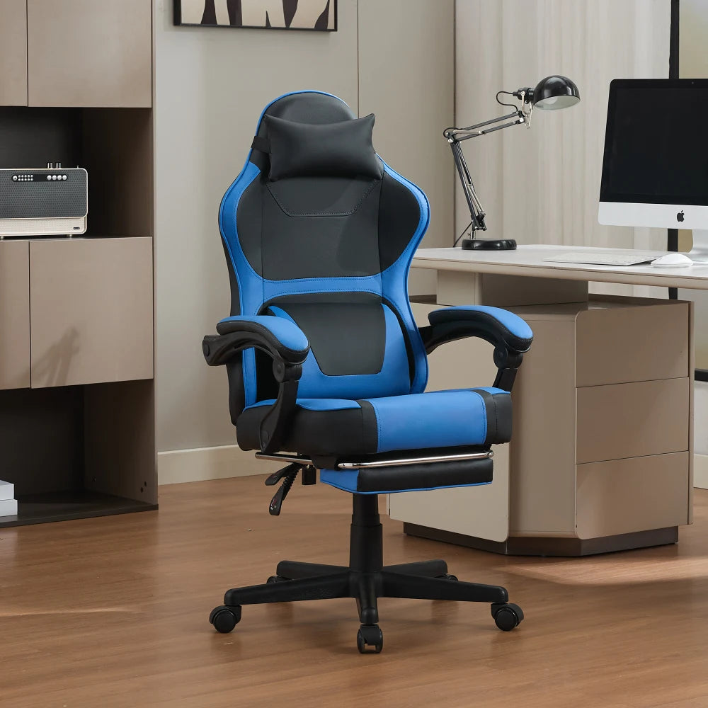Ergonomic Gaming Chair, Gaming Chair with Storage Backrest, Adjustable Height, for Office and Gaming